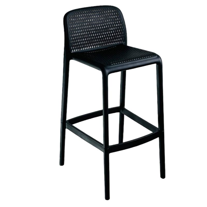 GENERICO - SILLA LECCO PARA BARRA 2 ALTURAS Color Negro