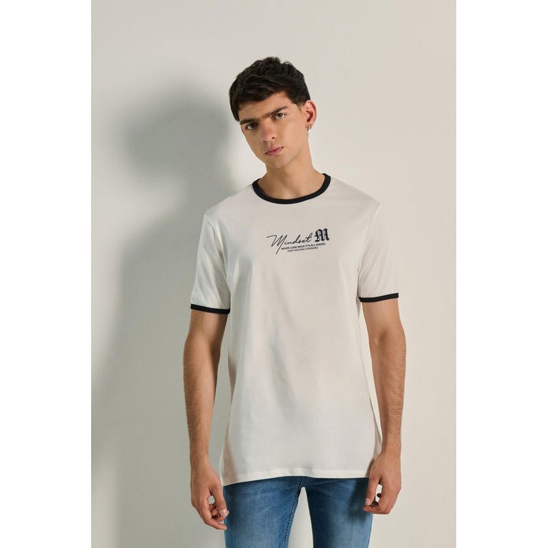 KOAJ - KOAJ Camiseta puño y cuello contraste masculina con arte tipo  HOMBRE