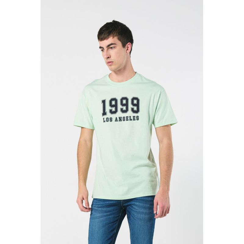 KOAJ - KOAJ Camiseta manga corta unicolor con estampado en frente est HOMBRE