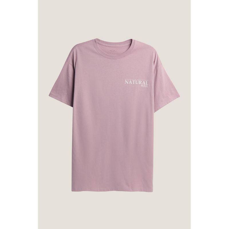 KOAJ - KOAJ Camiseta unicolor cuello redondo con diseños de paisajes HOMBRE