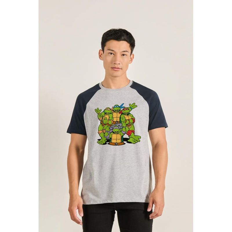 KOAJ - KOAJ Camiseta manga corta ranglan de las Tortugas ninja HOMBRE