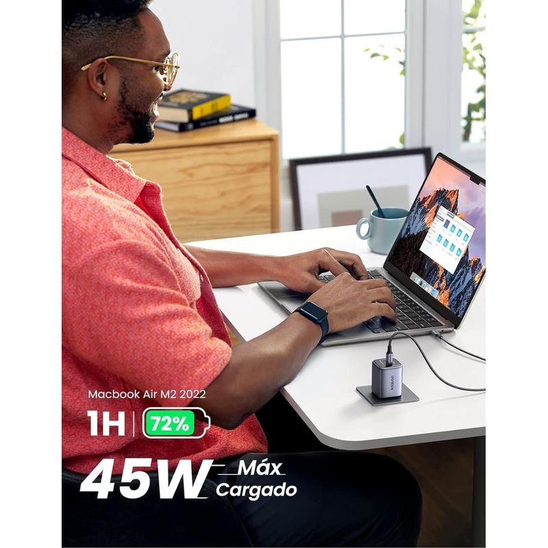 UGREEN - UGREEN Cargador USB C PD 45W Nexode Carga Rápida