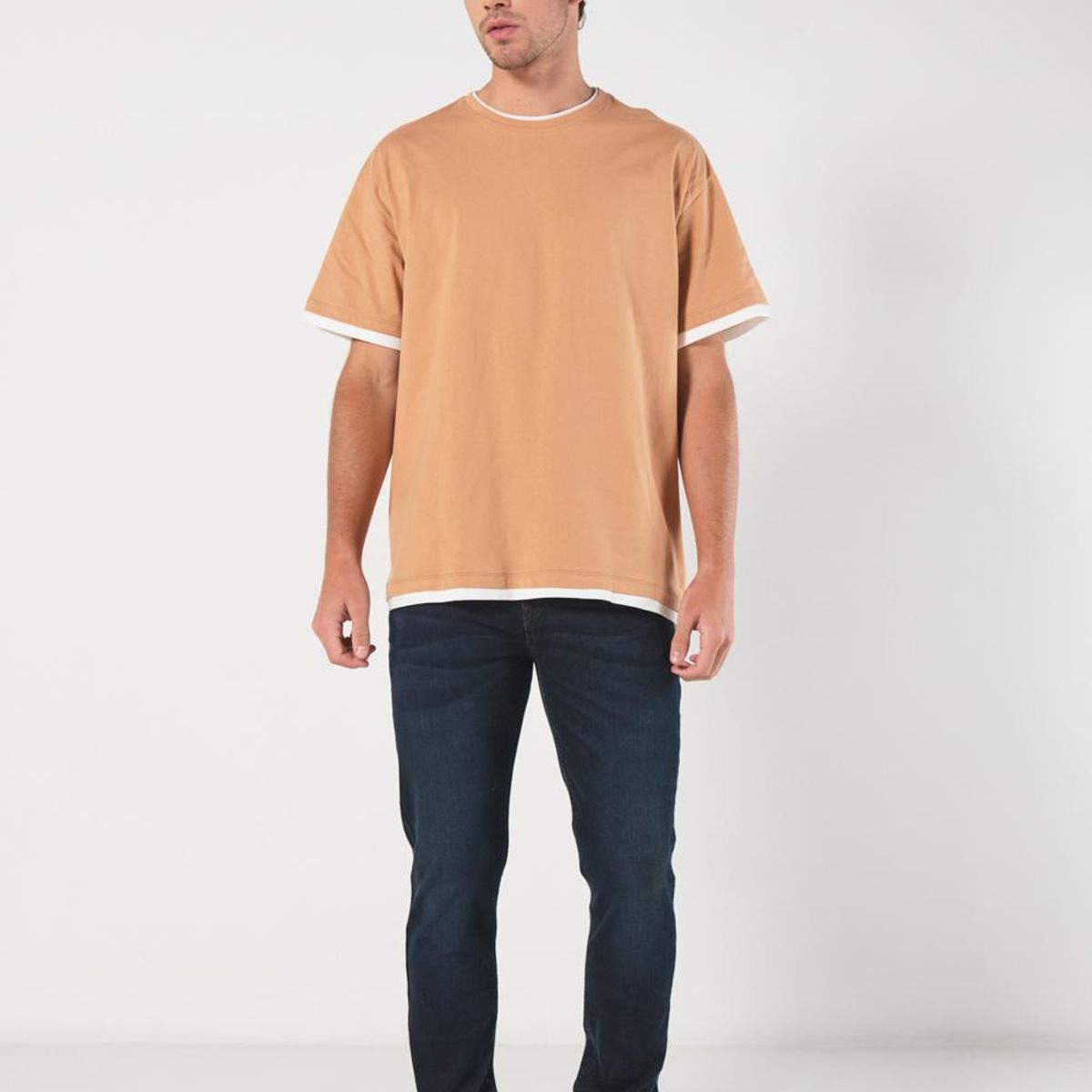 KOAJ - KOAJ Camiseta oversize manga corta unicolor con contrastes Hombre