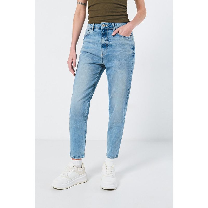 KOAJ - KOAJ Jean mom fit tiro super alto MUJER