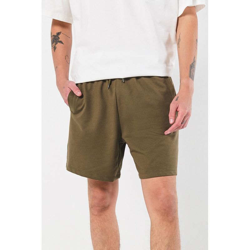 KOAJ - KOAJ Bermuda unicolor con bolsillos y cintura elástica HOMBRE