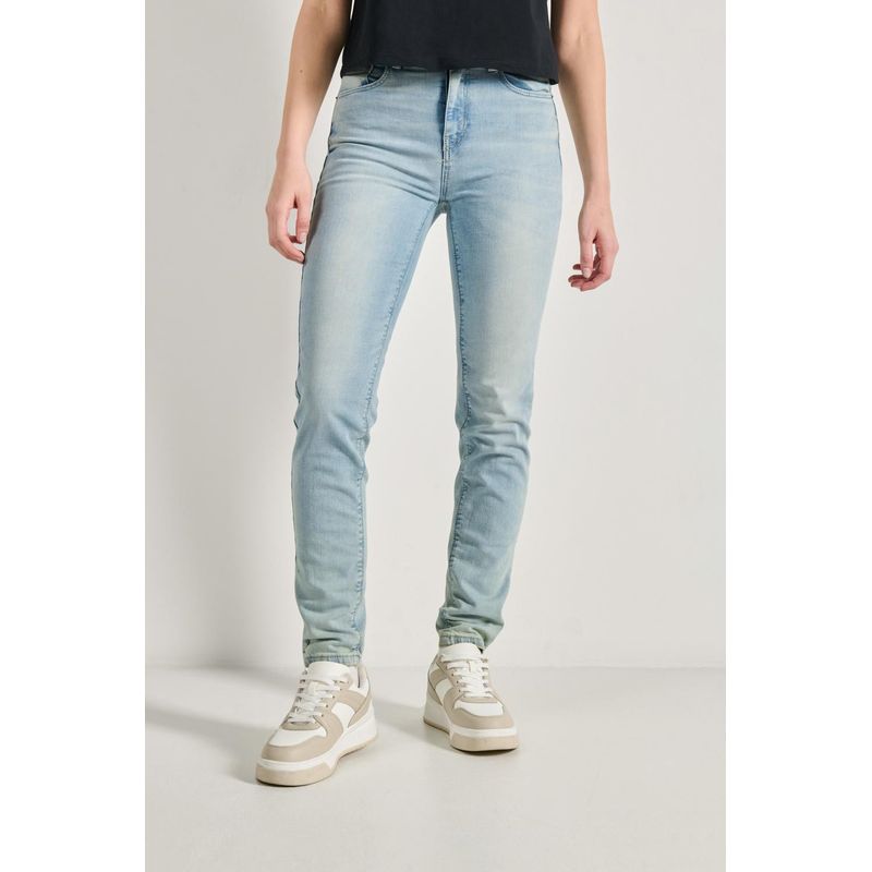 KOAJ - KOAJ Jean jegging azul claro para mujer cuenta con tiro súper  MUJER