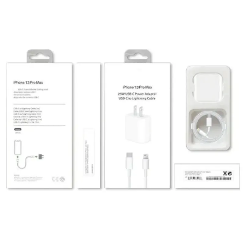 GENERICO - Cargador compatible con iPhone + cable Tipo c carga rápida 25w