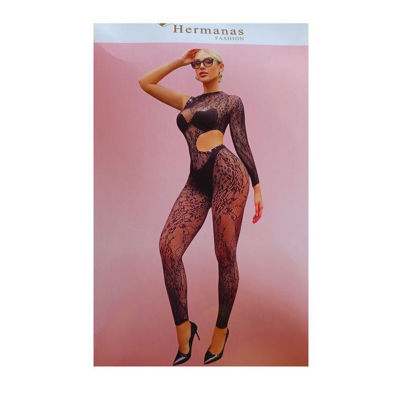 GENERICO - Malla enterizo Lencería erótica negra Baby doll