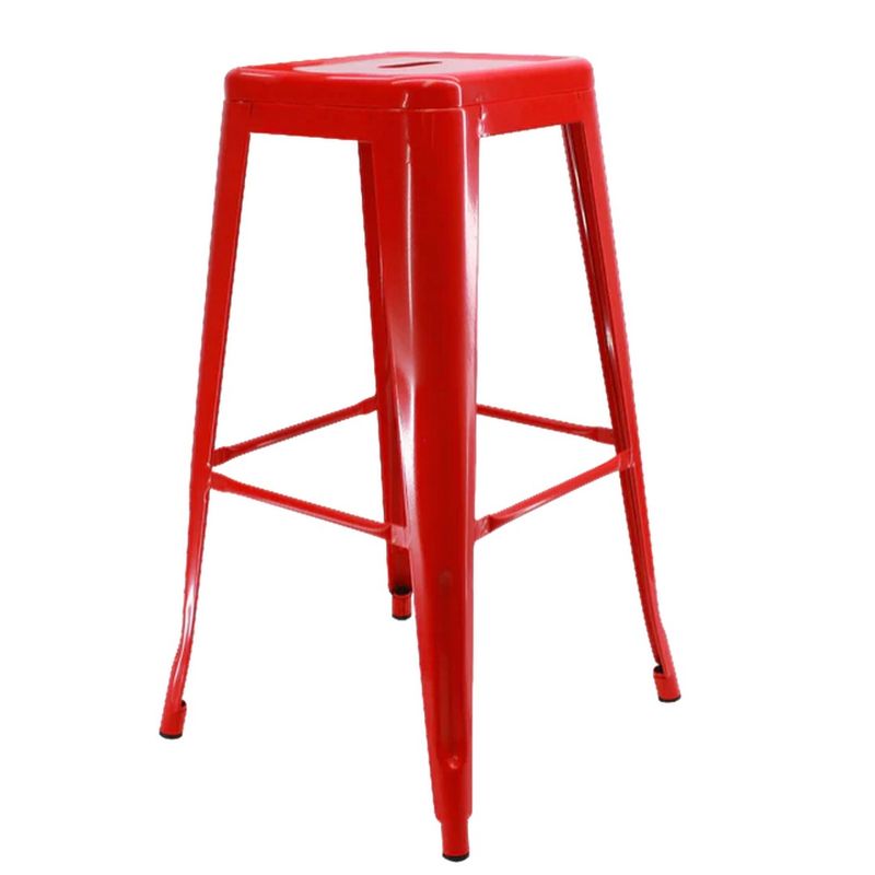 GENERICO - TABURETE METALICO TOLIX Color Rojo