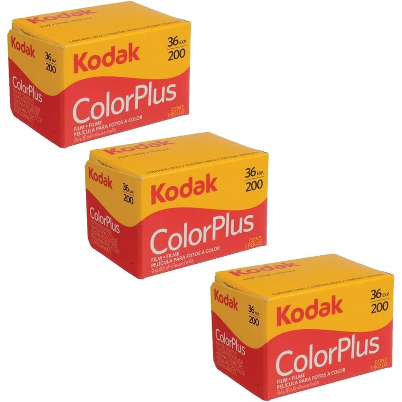 KODAK - Película Kodak ColorPlus 200 pack de 3 35mm alta calidad