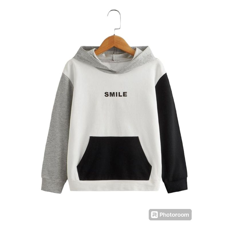 URBAN PLUS - buzo niño negro gris colores tipo hoodie