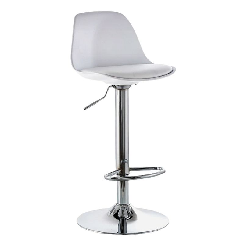 GENERICO - SILLA BARRA CON COJIN ALTURA GRADUABLE Color Blanco