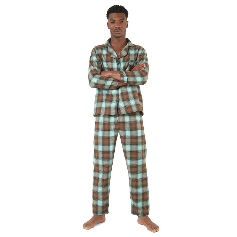 SANTANA - Pijama Hombre Leñadora Verde