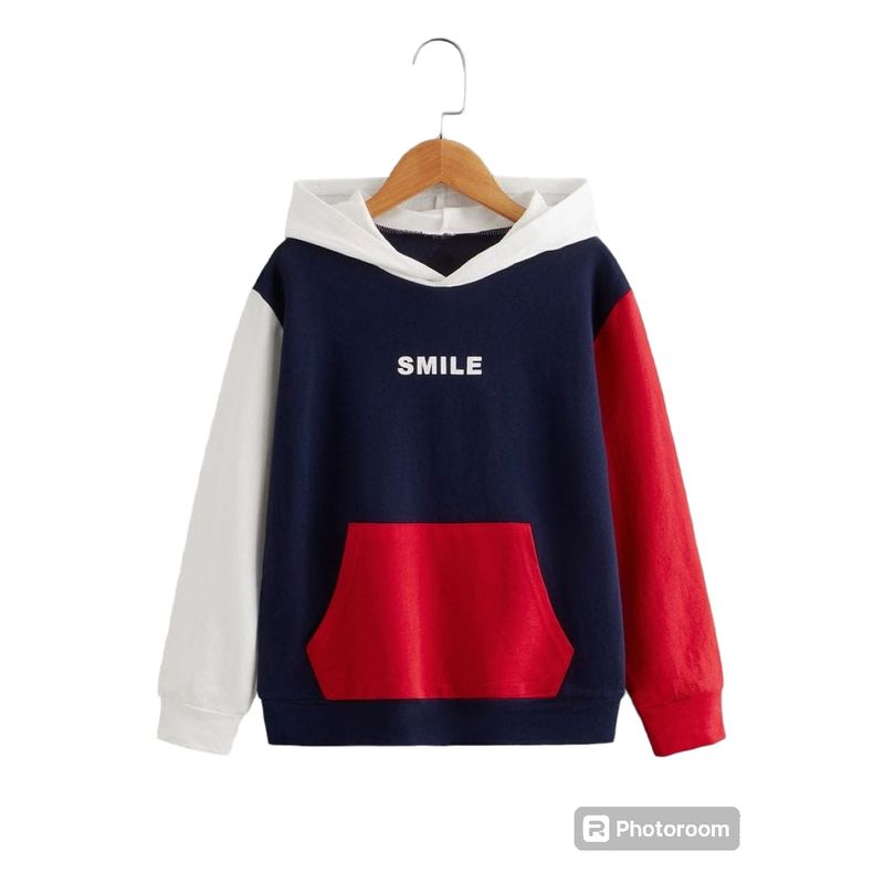 URBAN PLUS - buzo niño colores azul rojo hoodie
