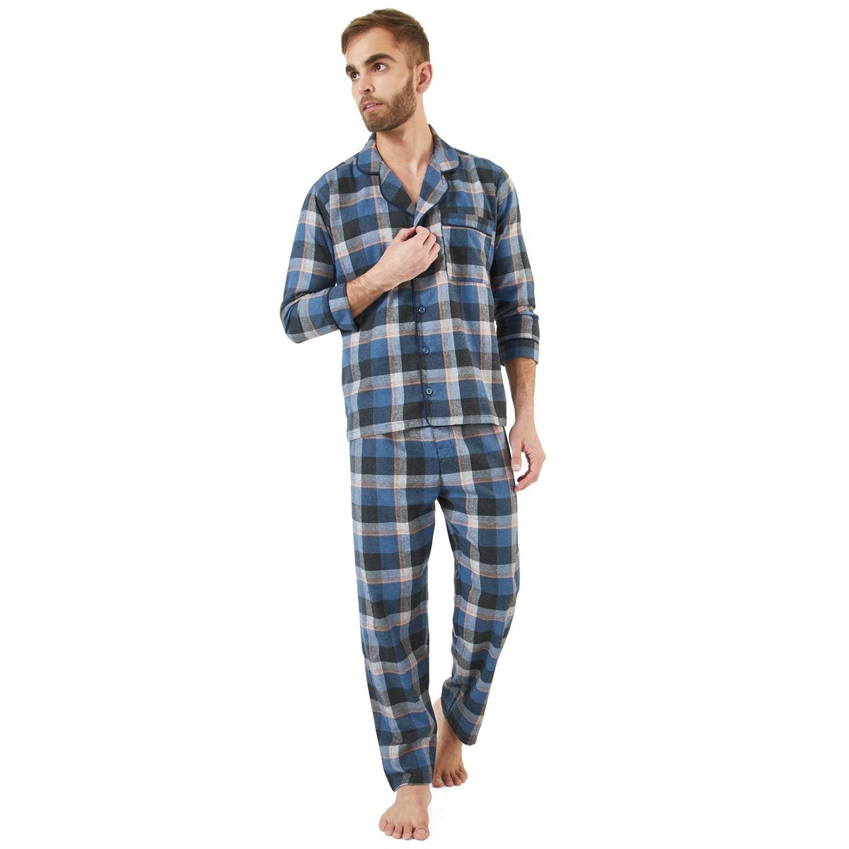 SANTANA - Pijama Hombre Leñadora Índigo