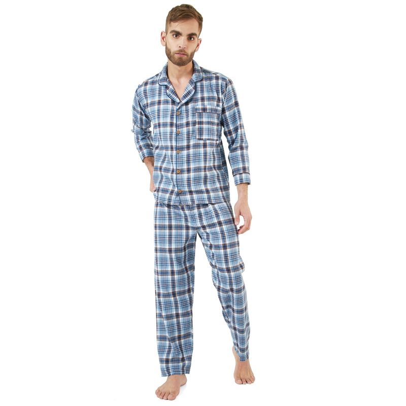 SANTANA - Pijama Hombre Leñadora Azul