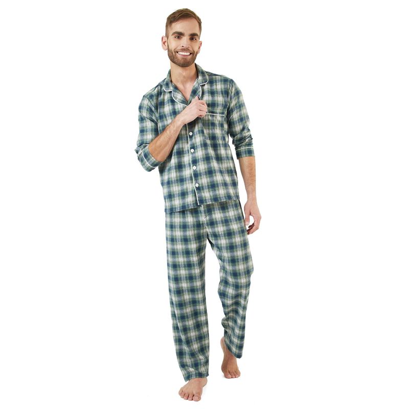 SANTANA - Pijama Hombre Leñadora Verde