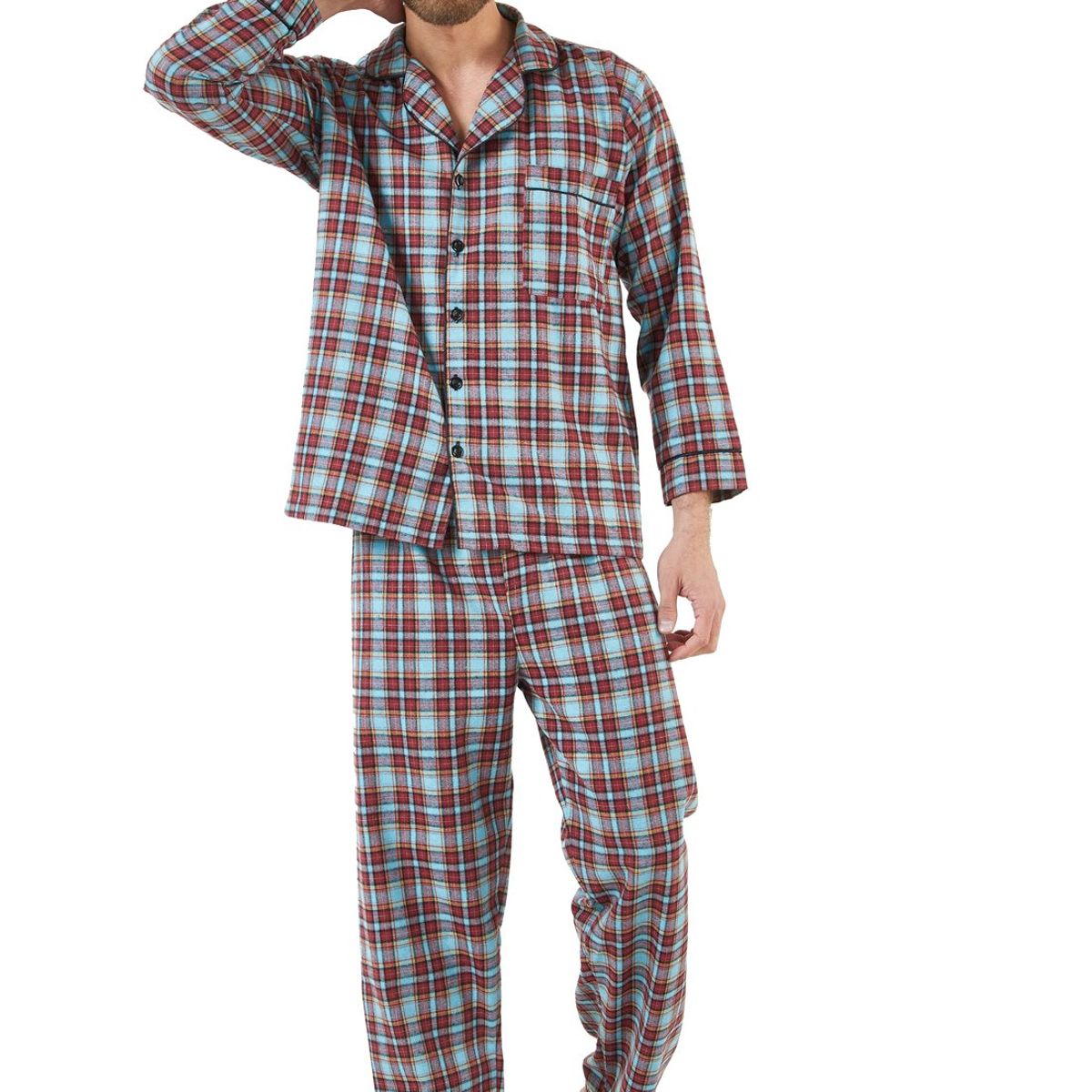 SANTANA - Pijama Hombre Leñadora Azul