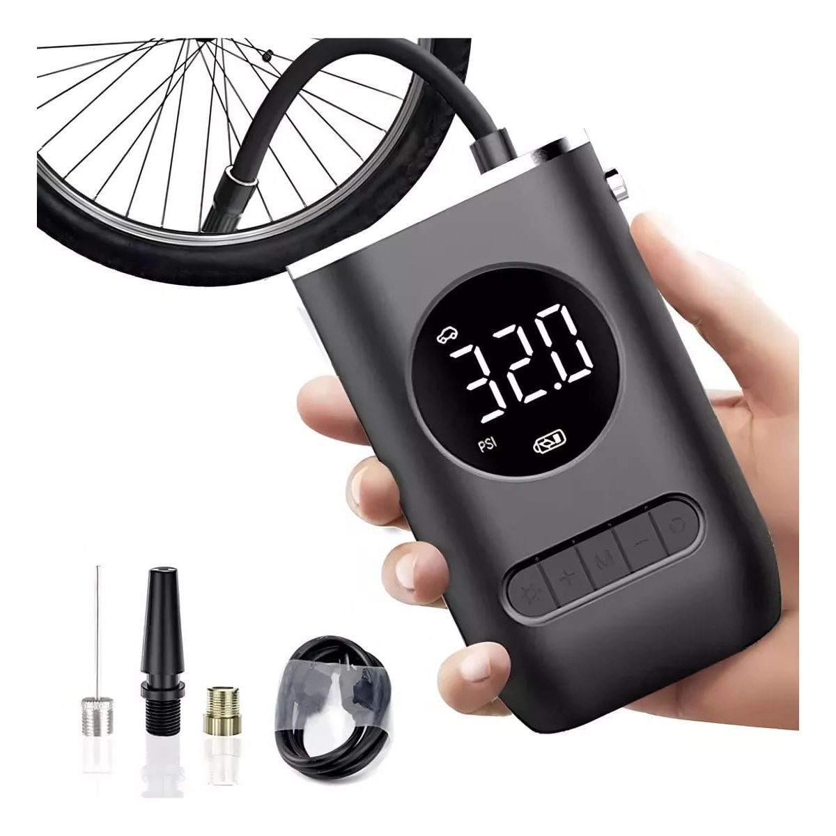 HOMETLY - compresor de aire portatil para carro motos balones
