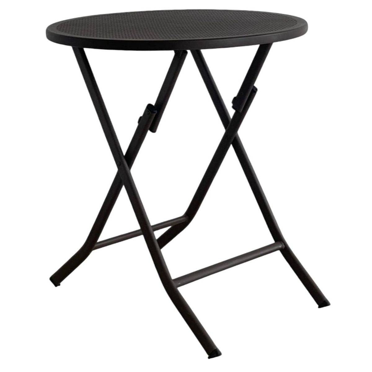 GENERICO - MESA GARDEN PLEGABLE PARA EXTERIORES Color Marrón Oscuro_.