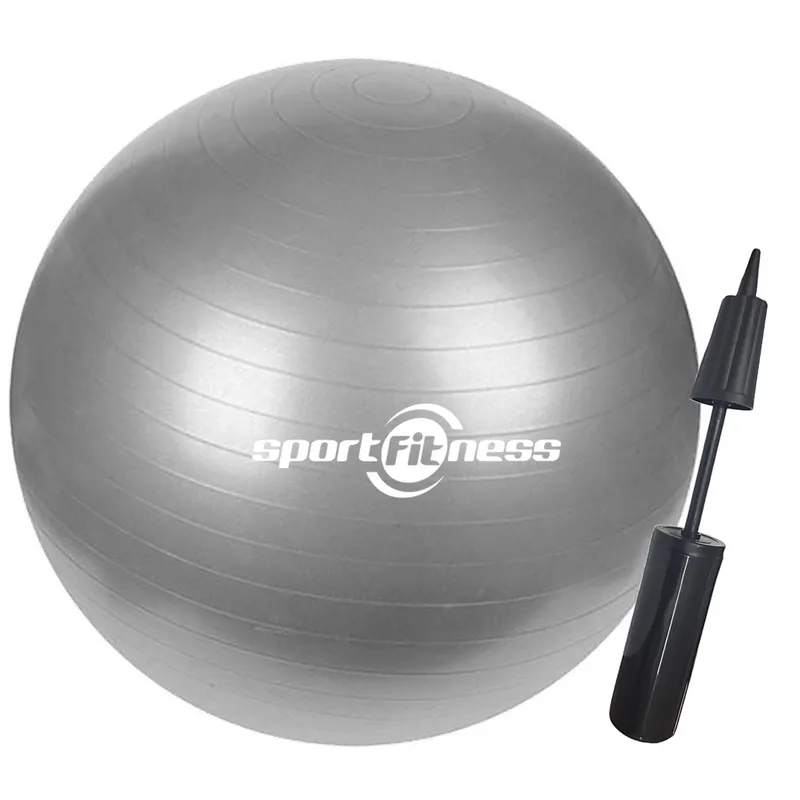 SPORTFITNESS - Pelota 65cm + Inflador Pilates Yoga Bola Gym Sportfitness