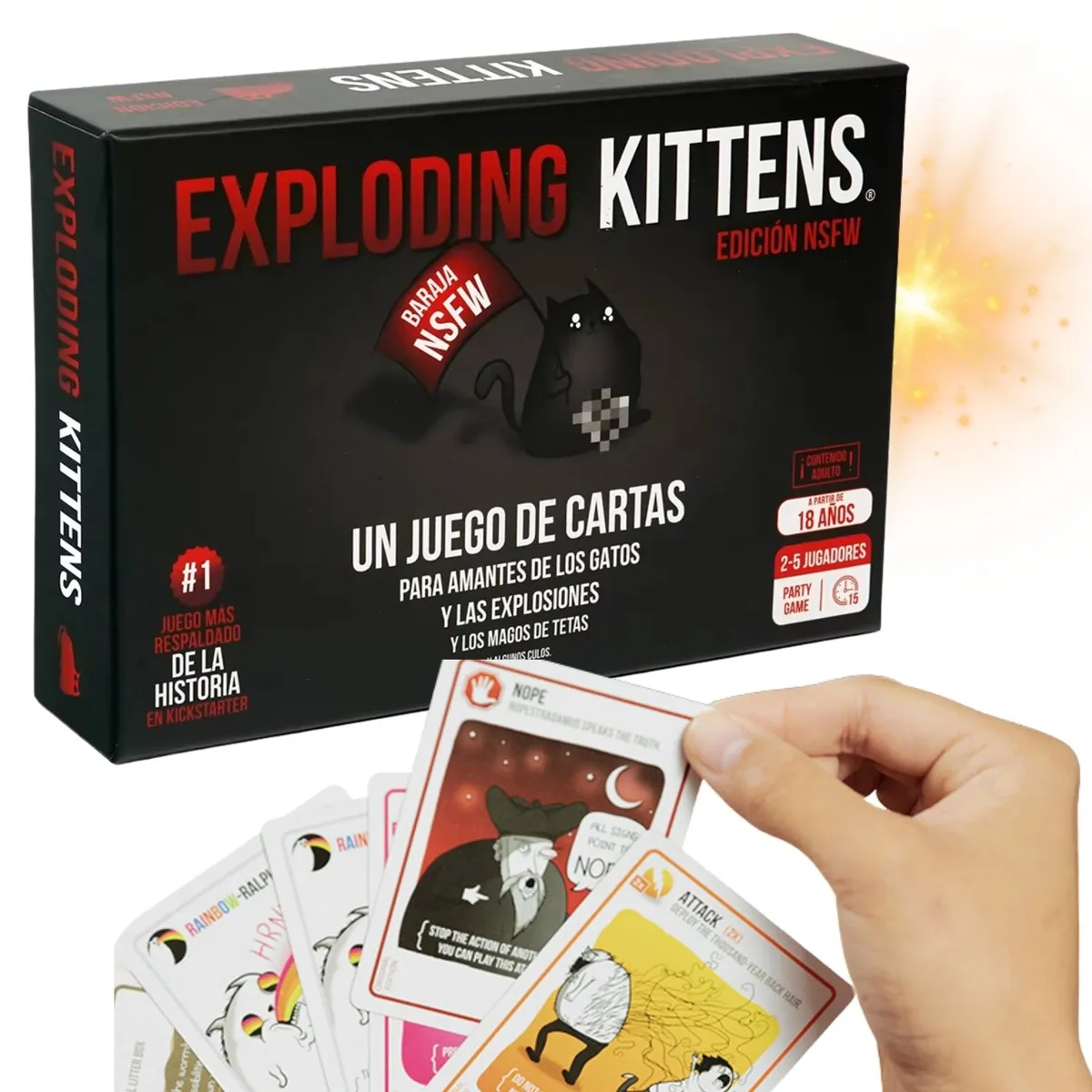 ASMODEE - Exploding Kittens Party Nsfw Juego De Mesa