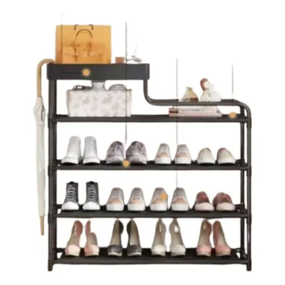 GENERICO - Organizador De Zapatos E Interiores Moderno Elegante NEGRO