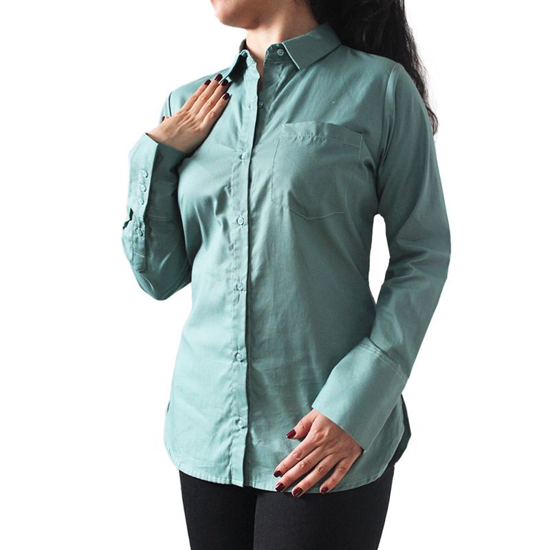 LEC LEE - Blusa De Mujer Lec Lee Verde Pardo