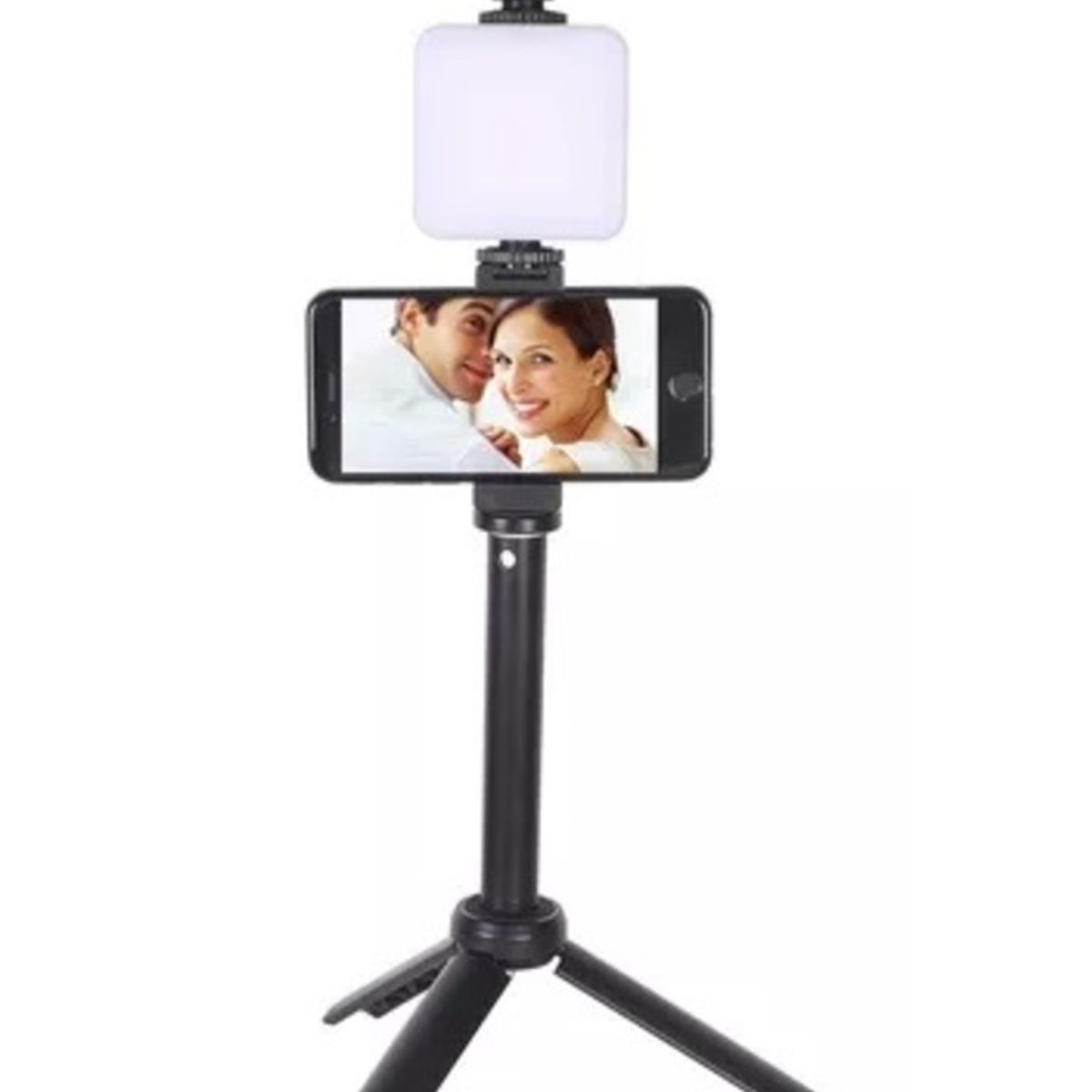 SEISA - Kit Streaming Videos Microfono Tripode Luz Led Color Negro