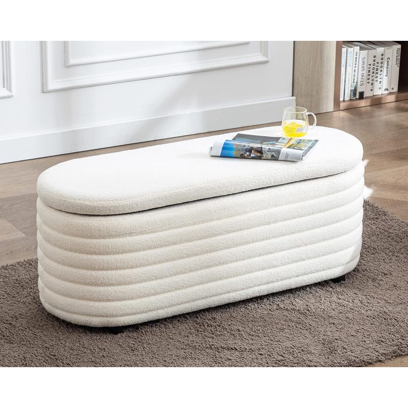 BANZAY - Puff Baul Ovalado Love 100cm x 40cm