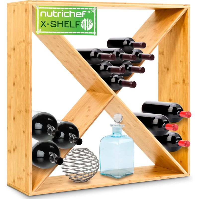 NUTRICHEF - 24 botellas vino   Sistema modular compatible con estante de vino
