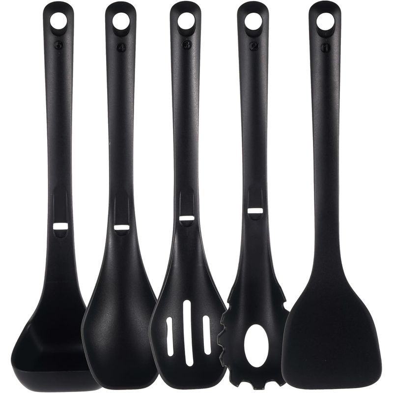 NUTRICHEF - Juego de utensilios de cocina NutriChef 5 piezas NCCWSTKBLK