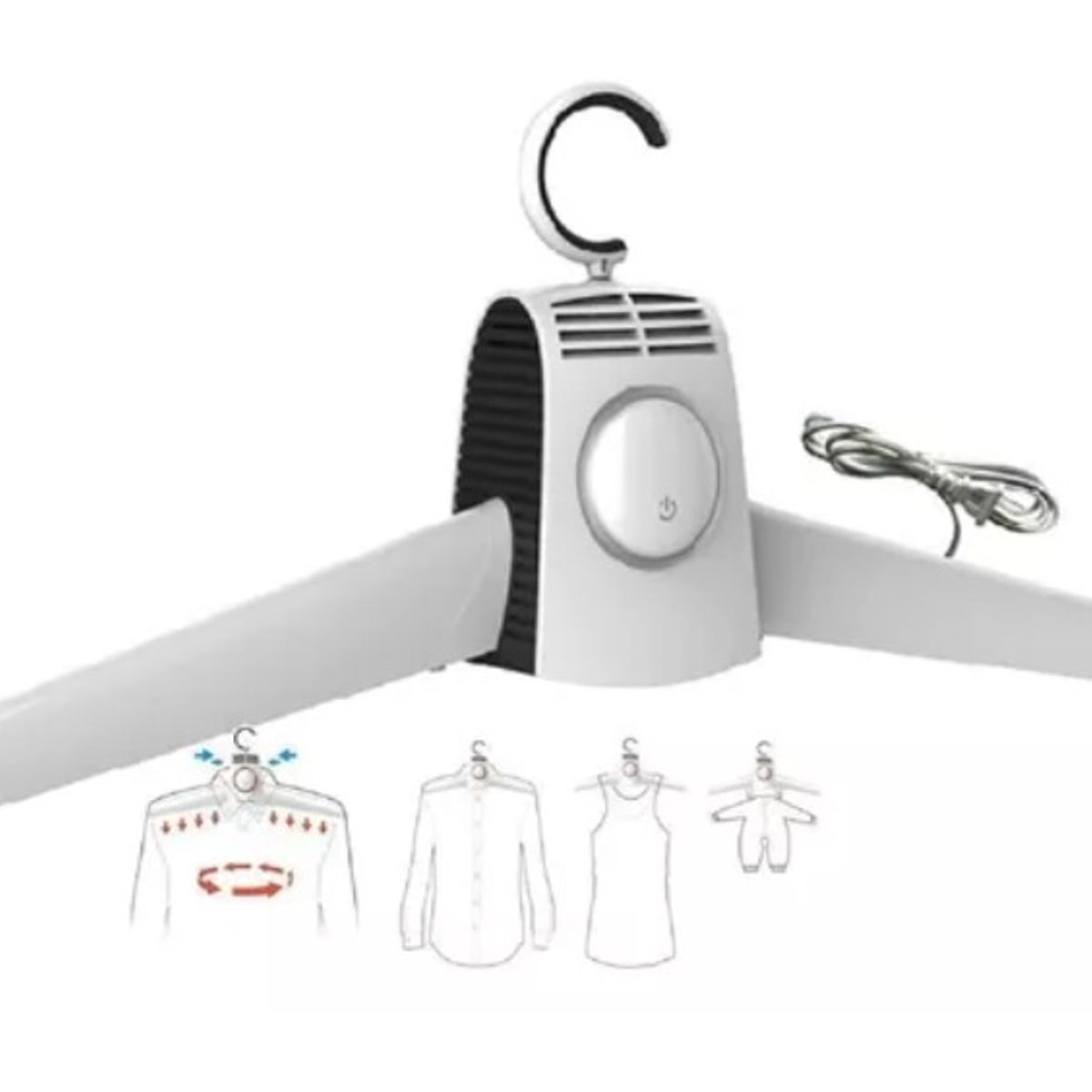 GENERICO - Gancho Portátil Secador De Ropa Color Blanco Nuevo