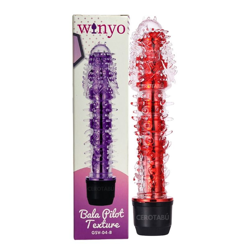 GENERICO - Vibrador Bala Punto G Texturizada Pilot Juguete Sexual Rojo