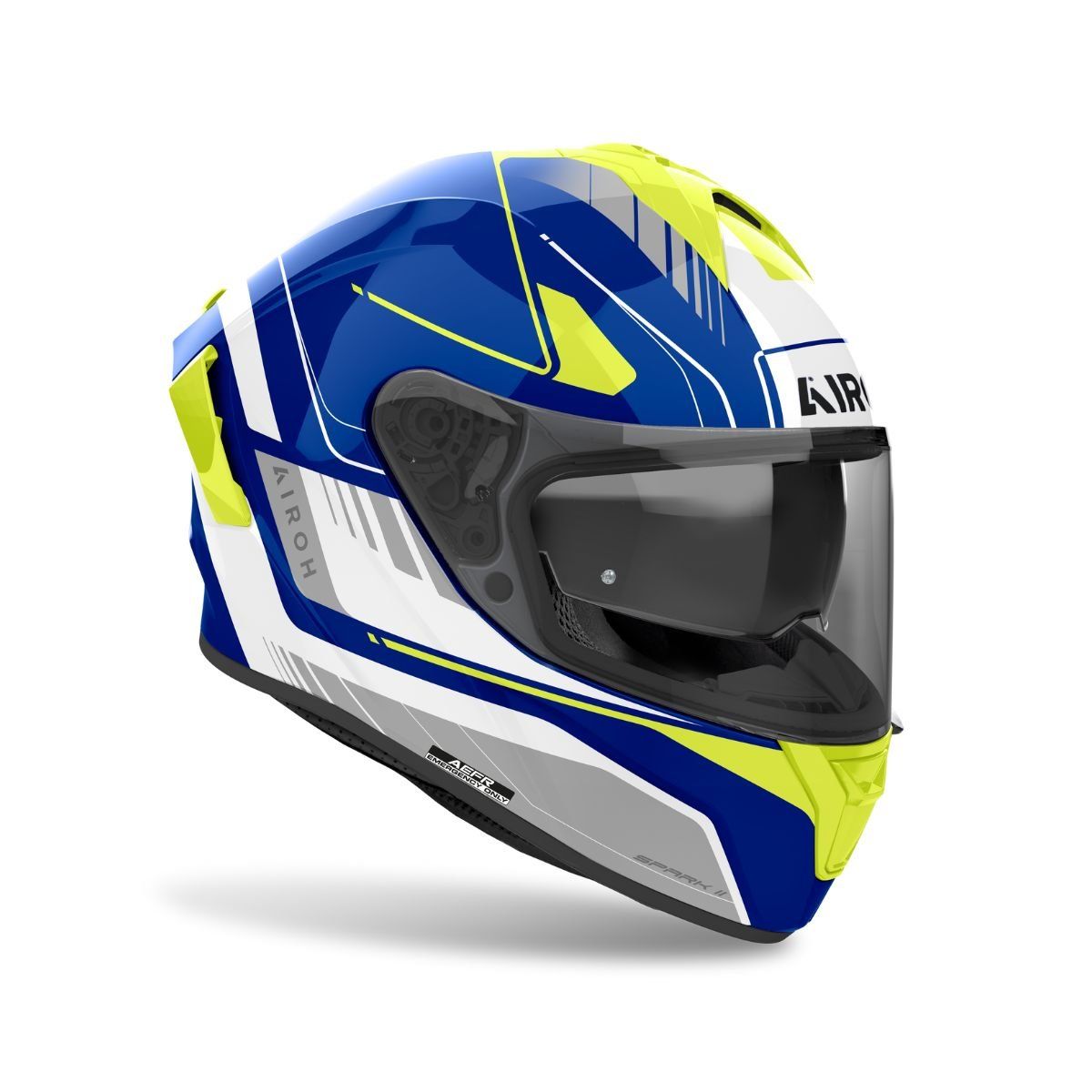 AIROH - CASCO AIROH SPARK 2 CHRONO AZUL/AMARILLO BRILLO TALLA M