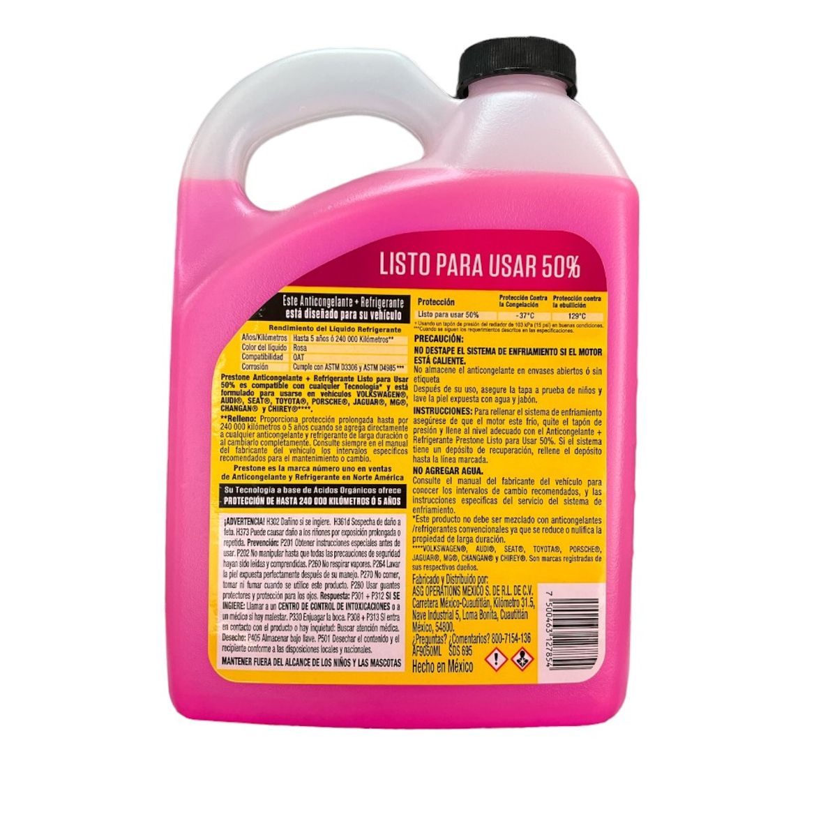 PRESTONE - PRESTONE ANTICONGELANTE Y REFRIGERANTE 50% ROSA X 14
