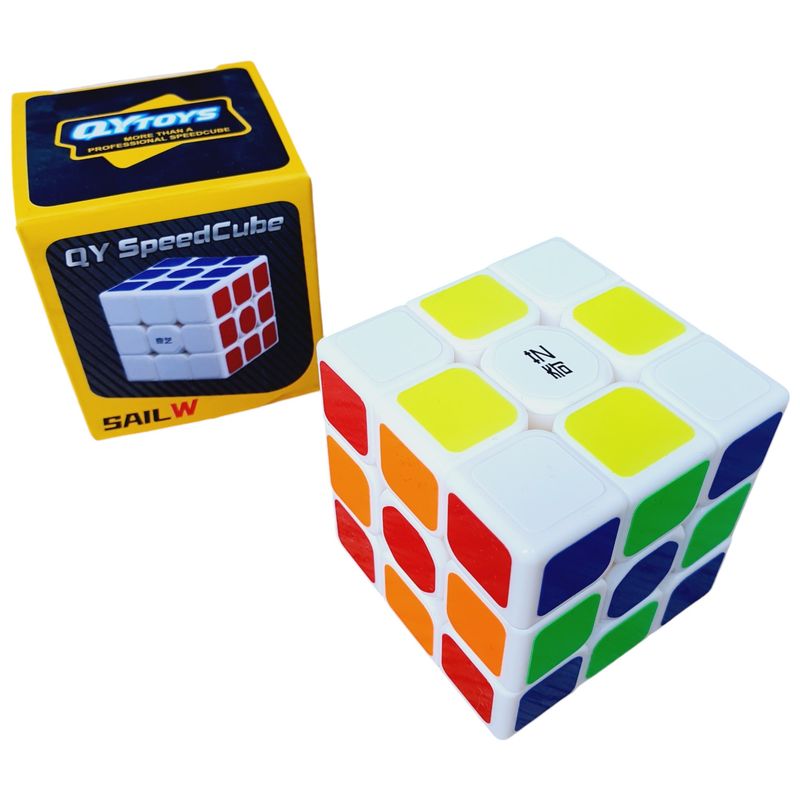 QIYI - Sail W 3x3 Blanco Cubo Rubik Stickers Profesional Speedcube