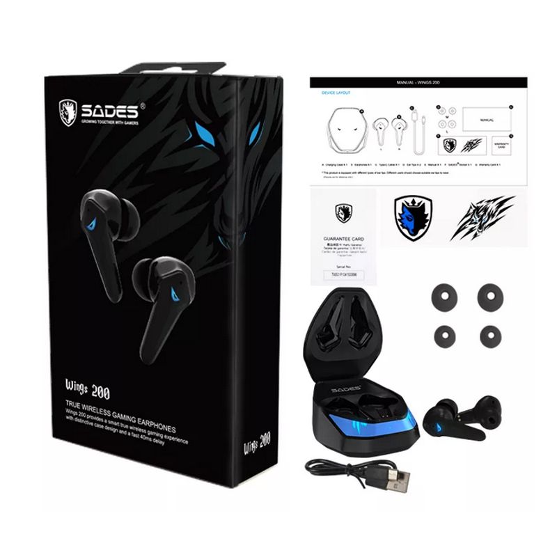 GENERICO - Sades Wings Auriculares Inalámbricos Gamer Con Bluetooth WINGS