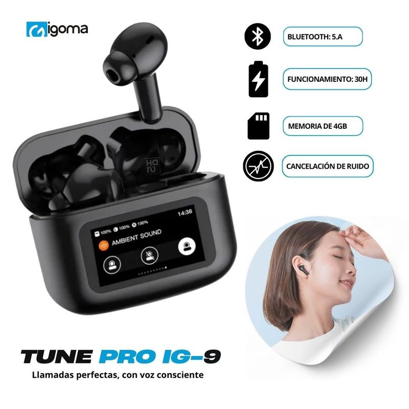 IGOMA - Audifonos Inalambricos IGOMA Tune Pro IG-9 - Negros