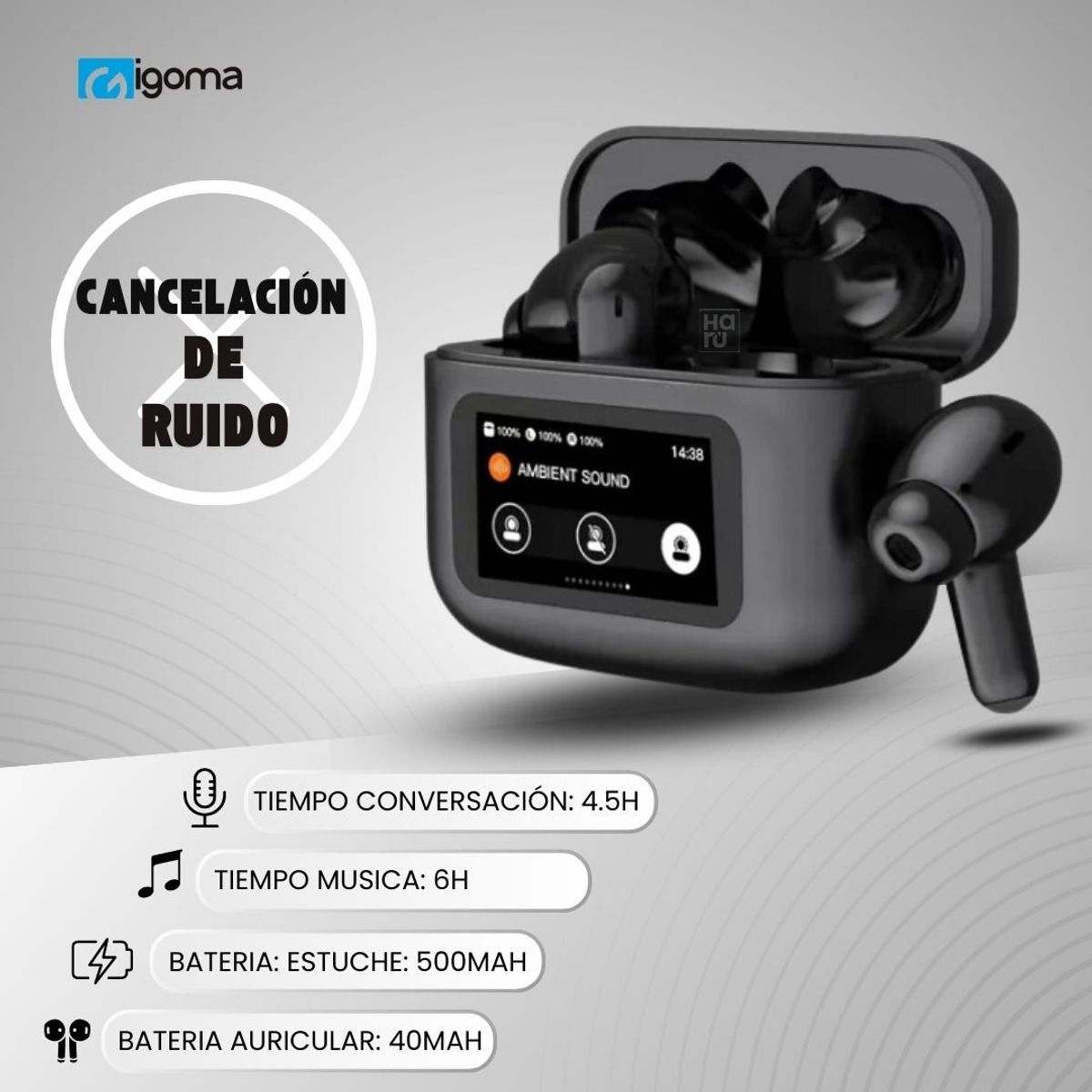 IGOMA - Audifonos Inalambricos IGOMA Tune Pro IG-9 - Negros