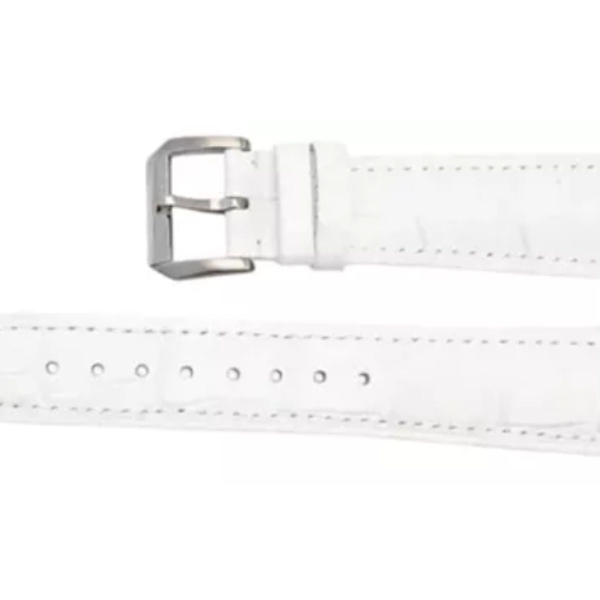 GENERICO - Correa De Cuero Blanca Para Reloj De 20mm De Ancho