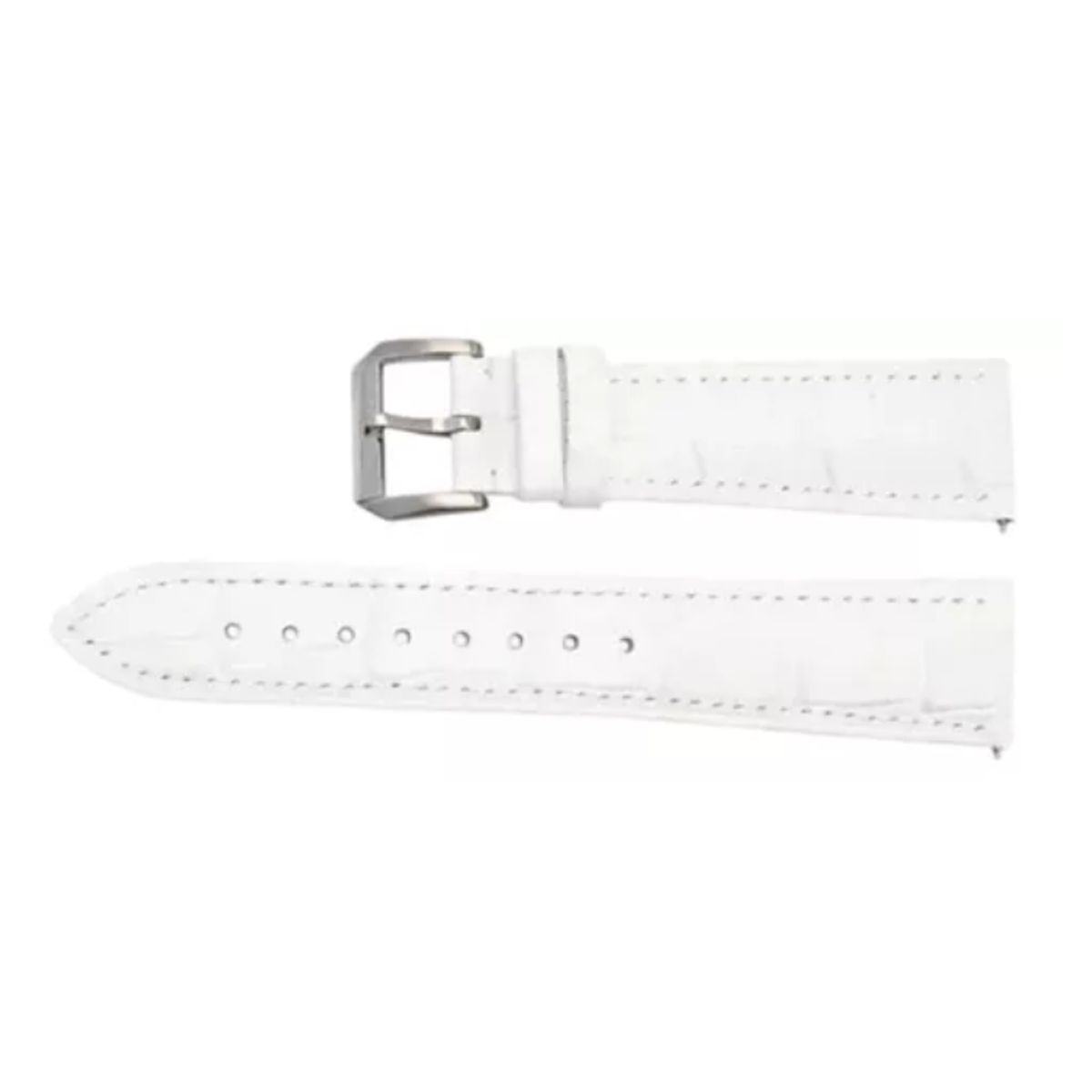 GENERICO - Correa De Cuero Blanca Para Reloj De 20mm De Ancho