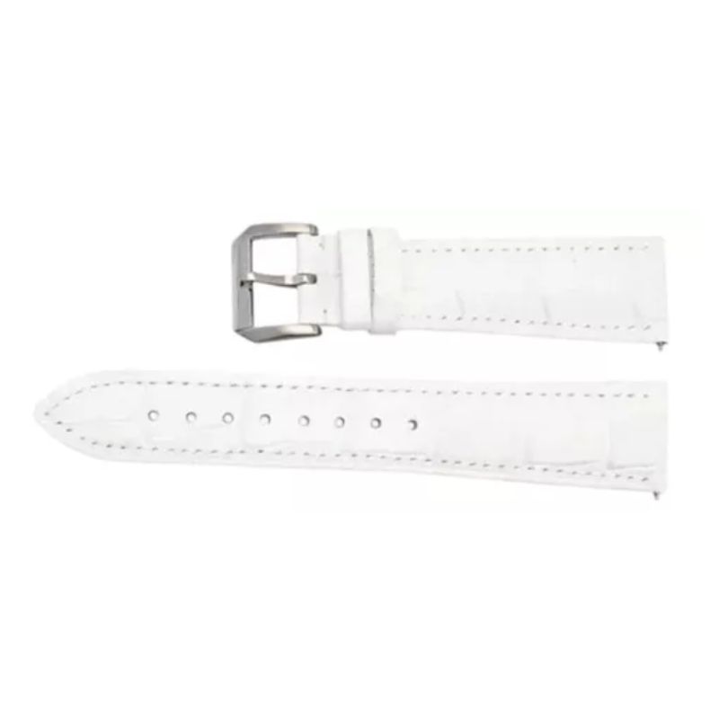 GENERICO - Correa De Cuero Blanca Para Reloj De 20mm De Ancho