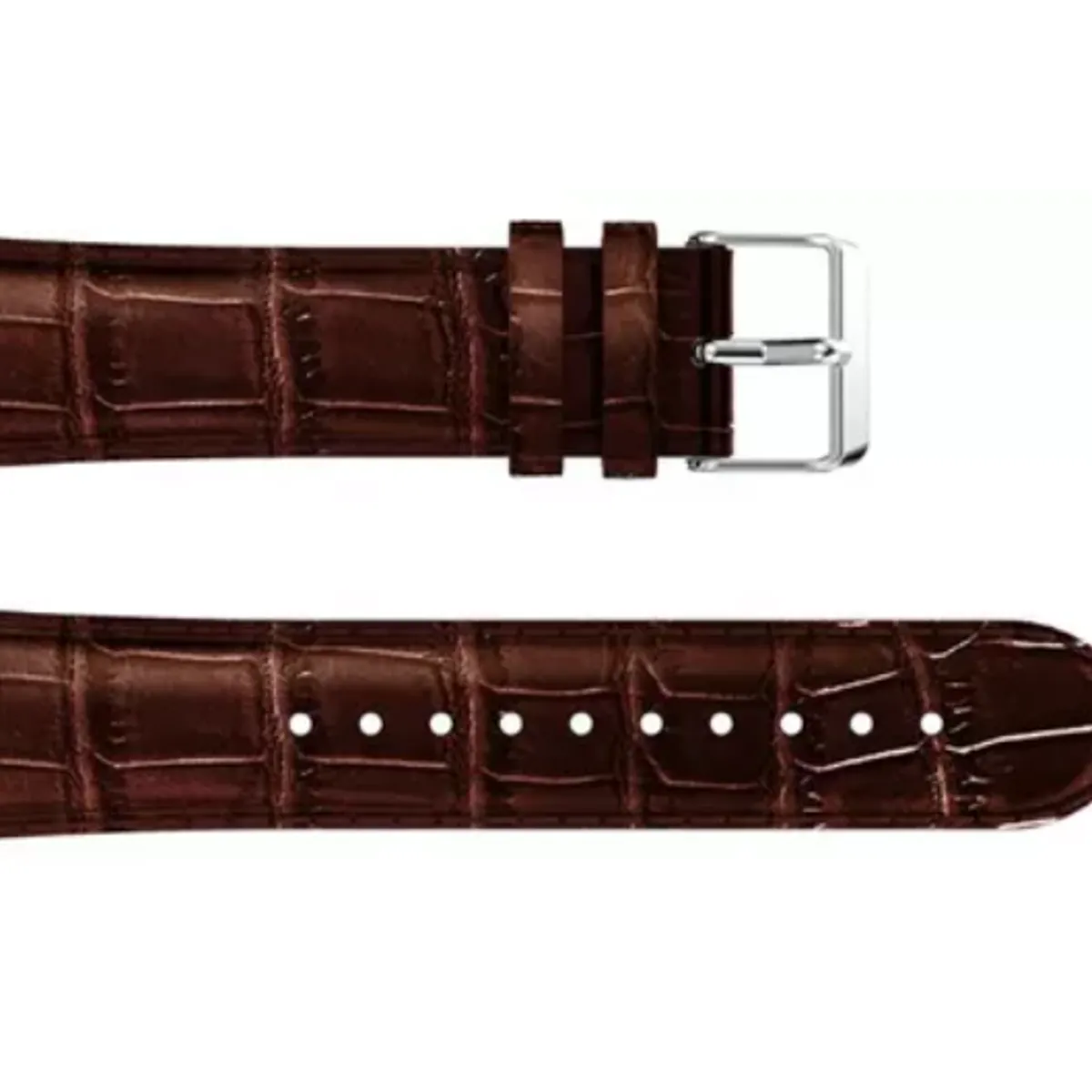 GENERICO - Correa De Cuero Blanca Para Reloj De 20mm De Ancho