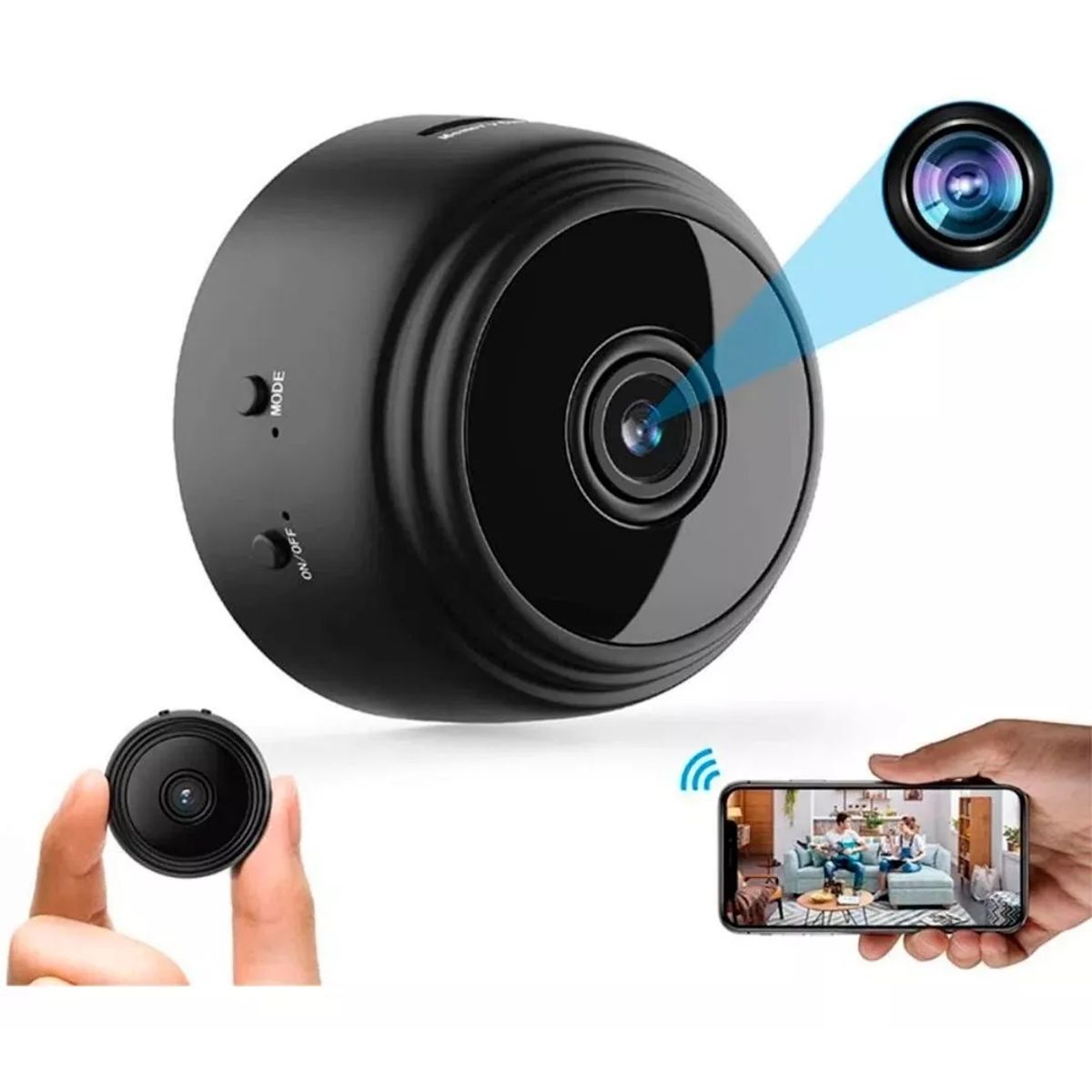 GENERICO - Cámara Mini Espía IP WiFi con Monitoreo en Tiempo Real y Micrófono