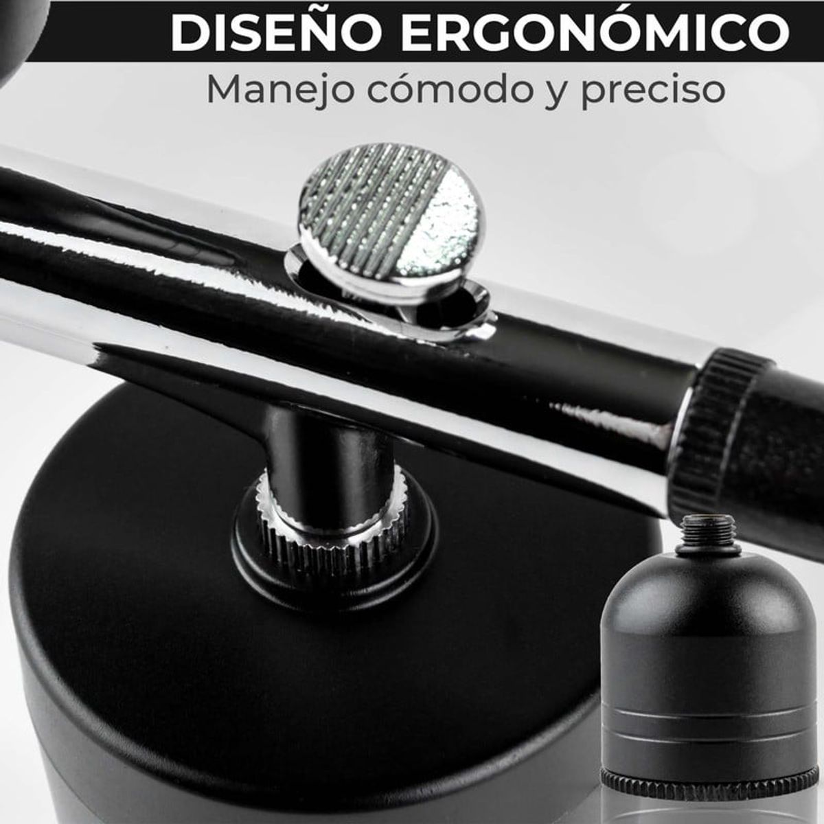 STYLE STARS - Aerógrafo Inalámbrico Profesional 03mm Portátil Recargable Negro