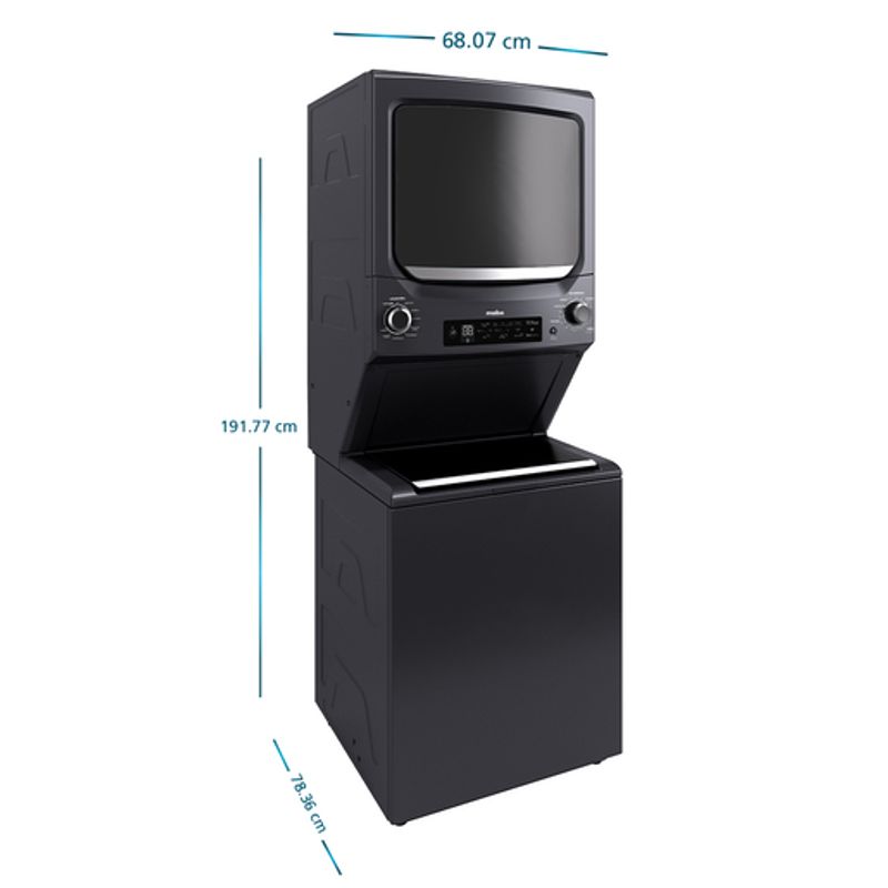 MABE - Torre de Lavado a Gas 23Kg Mabe MCLC2340GPDG0 Diamond Gray
