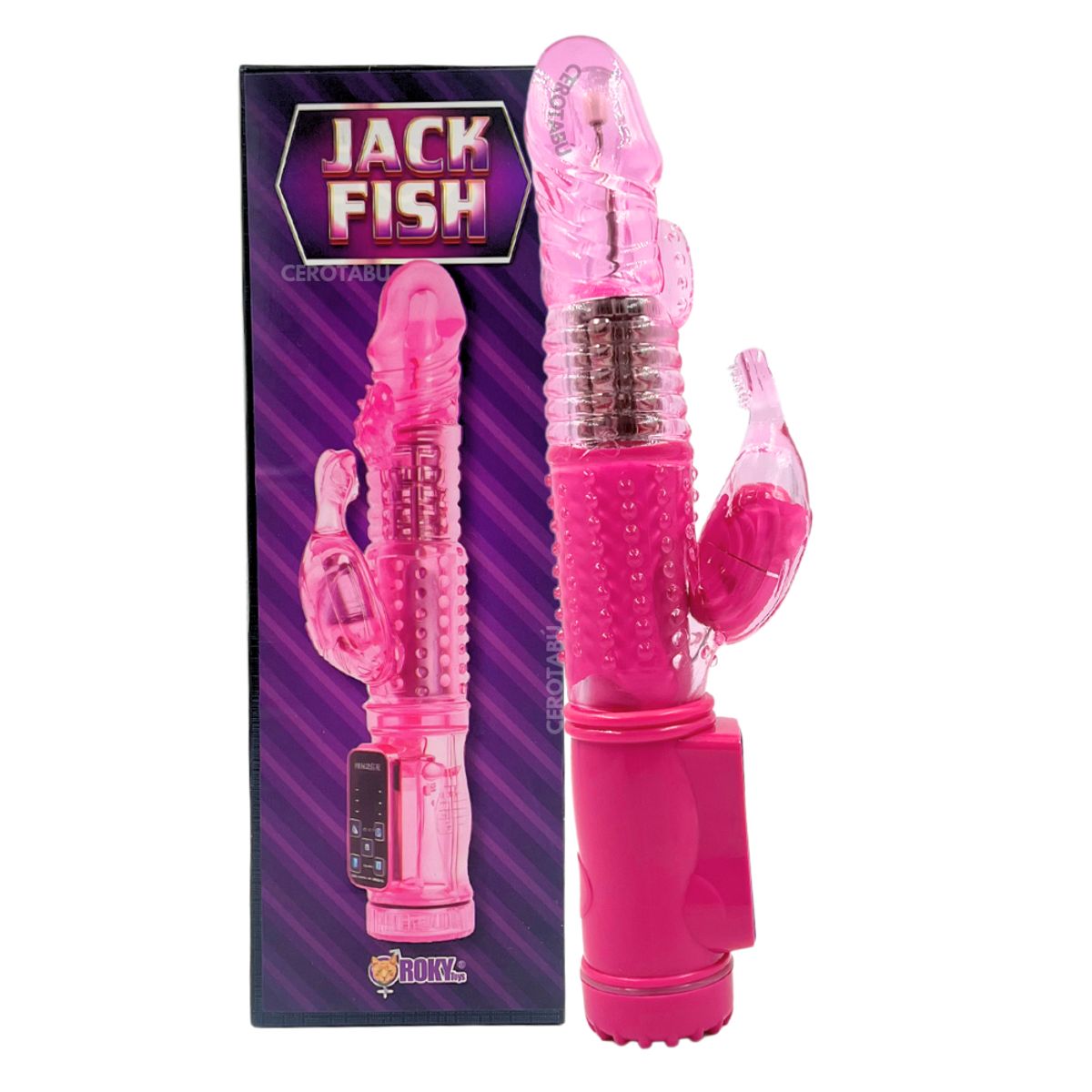 GENERICO - Vibrador Doble Estimulacion Rotativo 360º Masajeador Clítoris Rosa