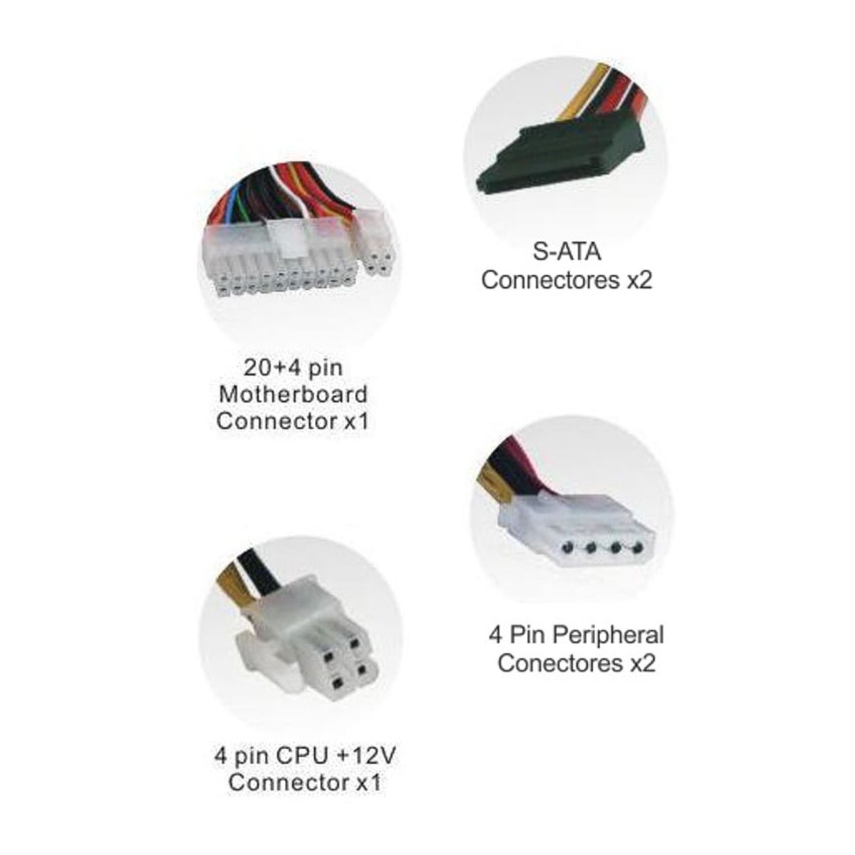 GENERICO - Fuente De Poder ATX-750 Watts 20-24 Pines Para Computador
