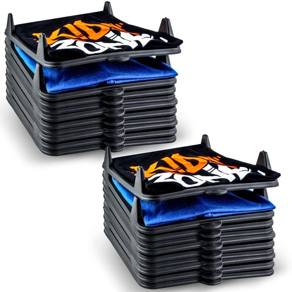 ENERGY PLUS - Organizador apilable de Ropa o Camisetas x20 unds EnergyPlus Negro